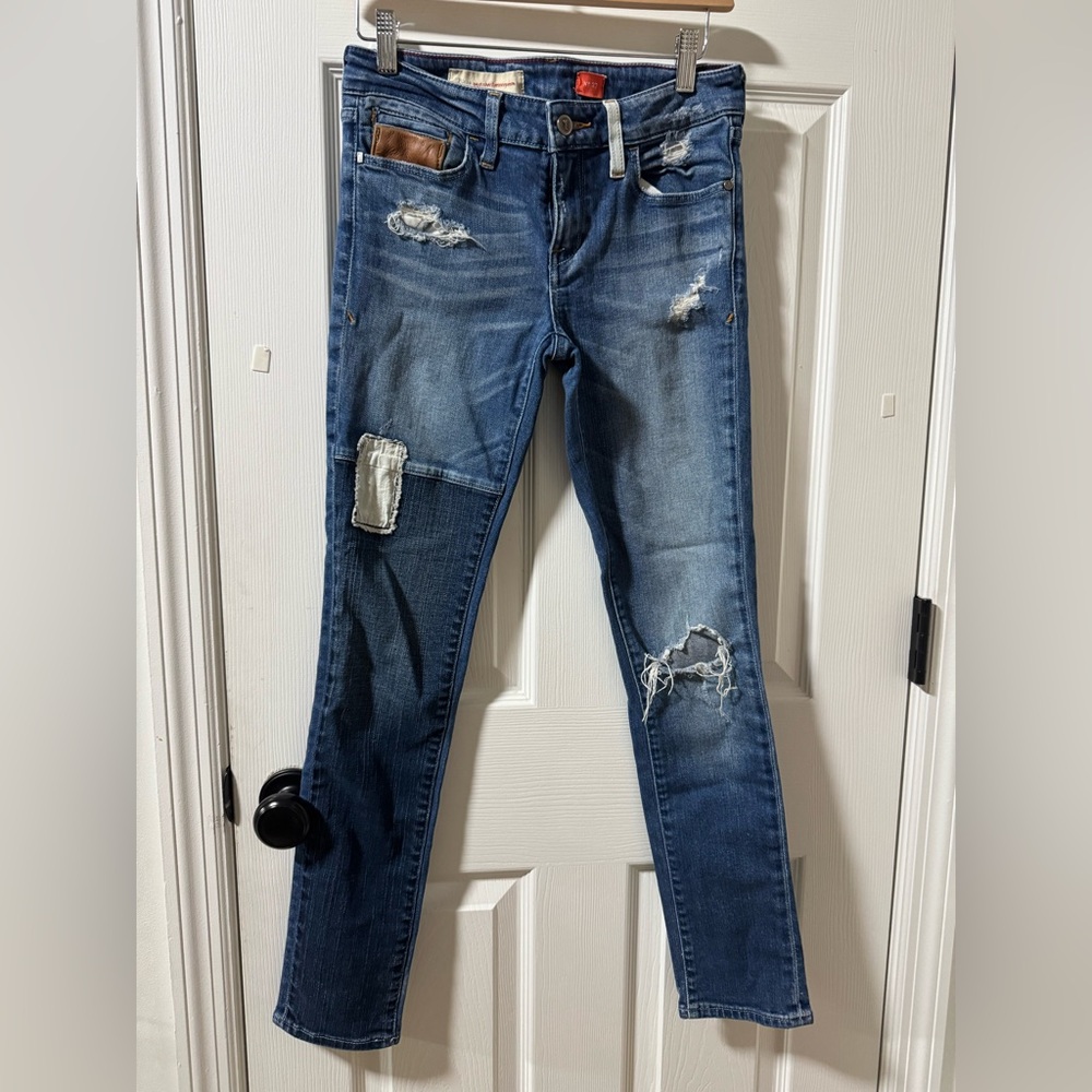 Anthropologie Pilcro & The Letterpress Deconstructed Patchwork Skinny Jeans# 27